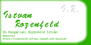 istvan rozenfeld business card